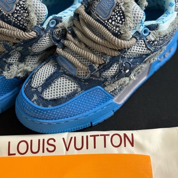Louis Vuitton Kids Sneakers in Blue and Gray - Picture 1 of 4